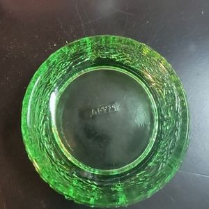Avon translucent green glass dish